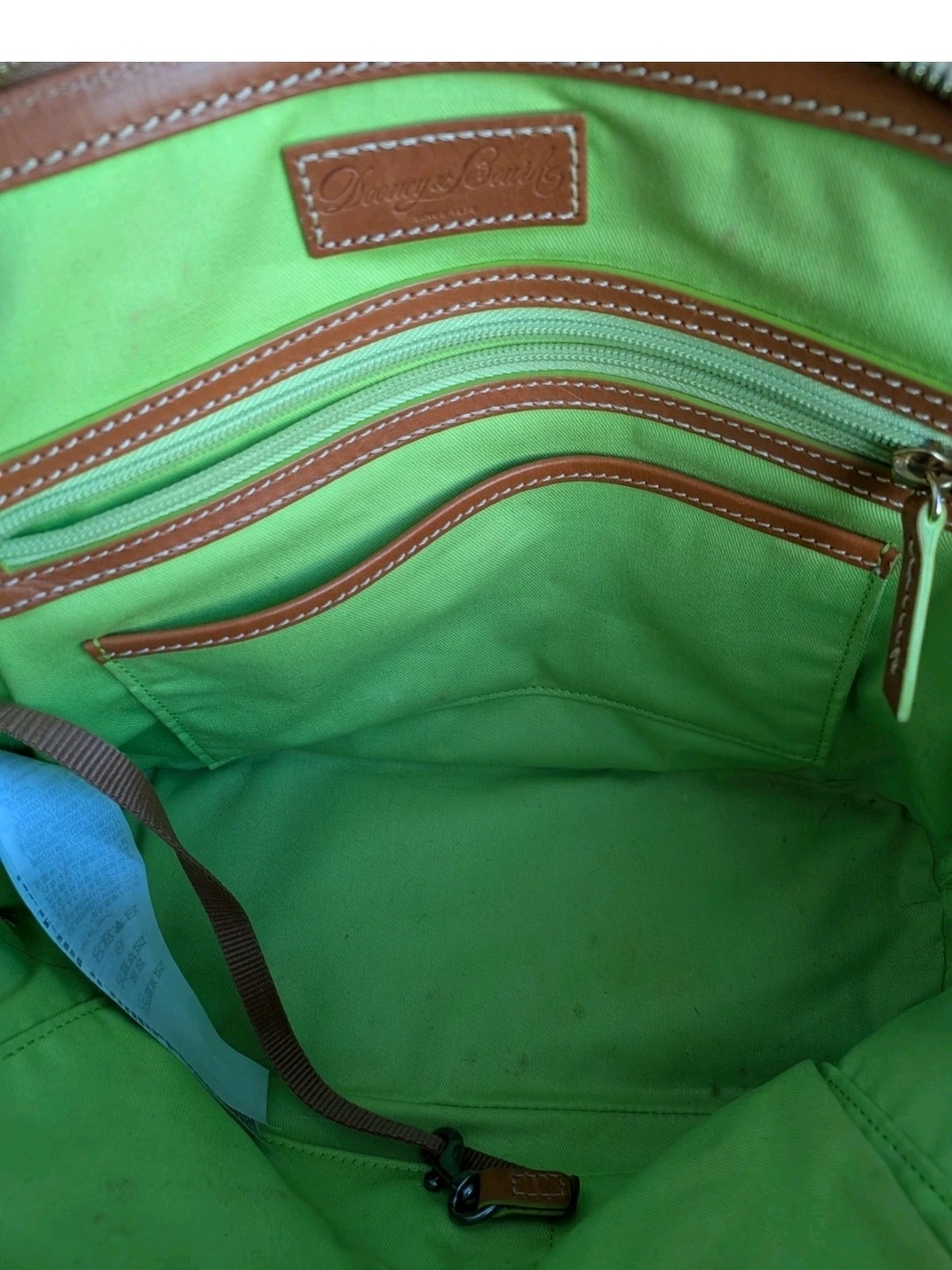 Dooney & Bourke Blue Peter Pan Print Dome Satchel - Picture 8 of 9